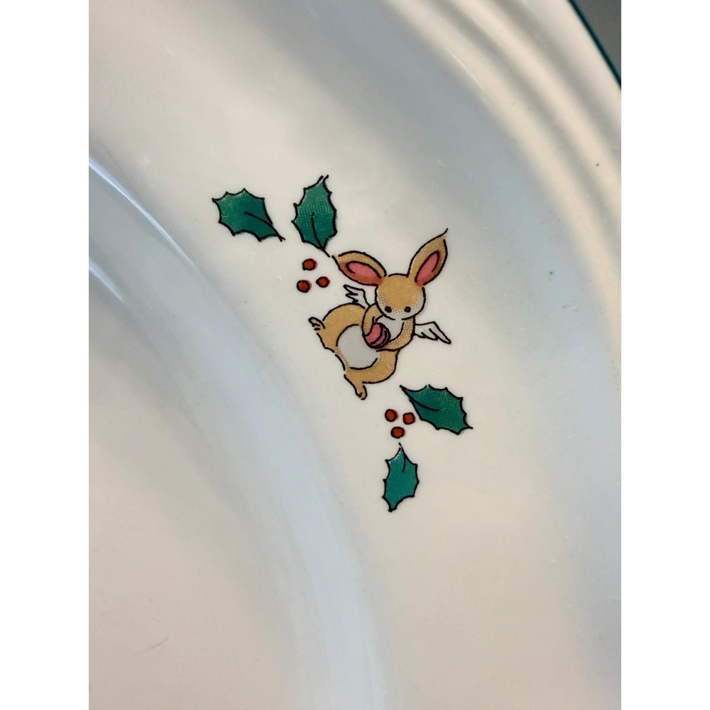 Vintage Woodland Christmas Dinner Plate Miyazaki Creates Animals Retro Decor - Picture 3 of 6